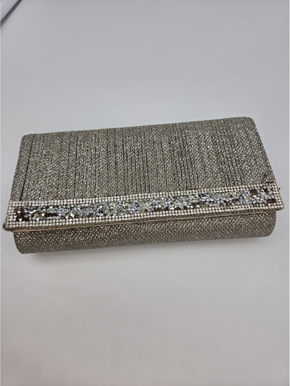 Y2K Jessica McClintock Gunne Sax Rhinestone Sparkle Prom Wedding Clutch Bag.